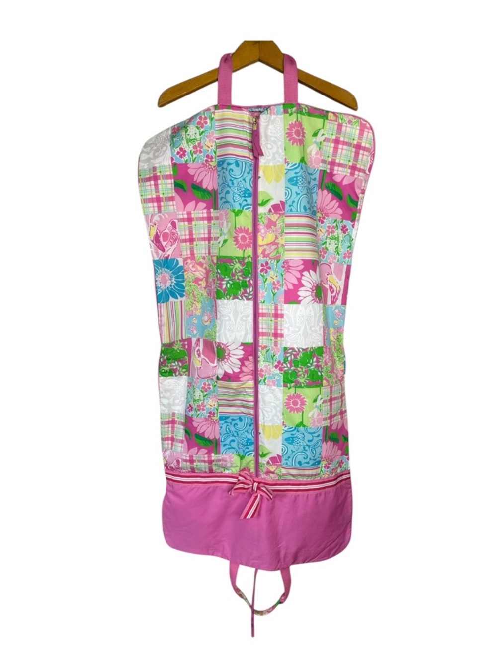 Lilly Pulitzer Patchwork Garment Bag Travel Hanging Bag Pink Floral